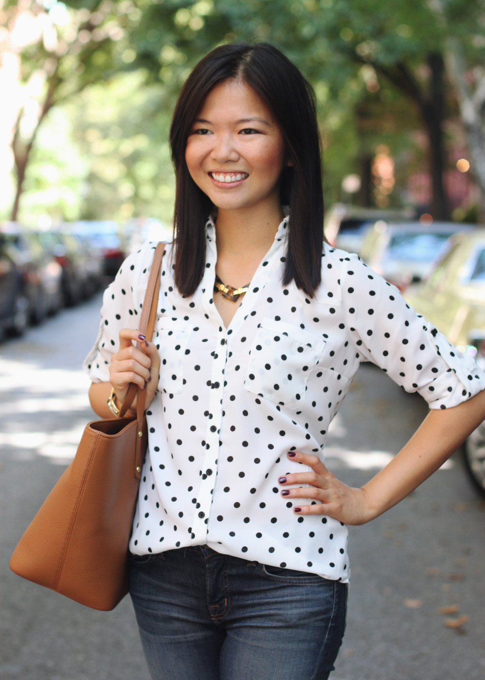 How To Style A Polka Dot Blouse?  Polka dot blouse outfit, Dots outfit,  Summer trends outfits