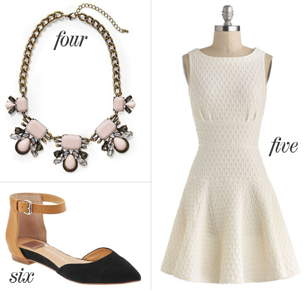 Modcloth White Textured Winter Dress