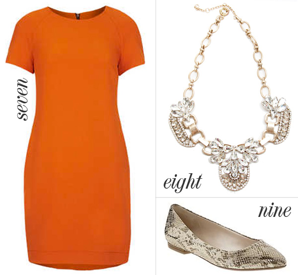 Topshop Bright Orange T-Shirt Dress