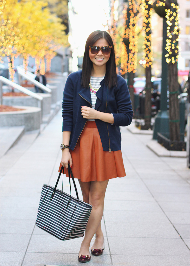 Forever 21 Brown Faux Leather Skirt