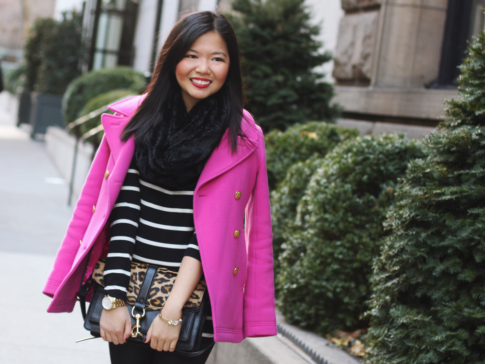 Joe Fresh Black White Striped Shirt