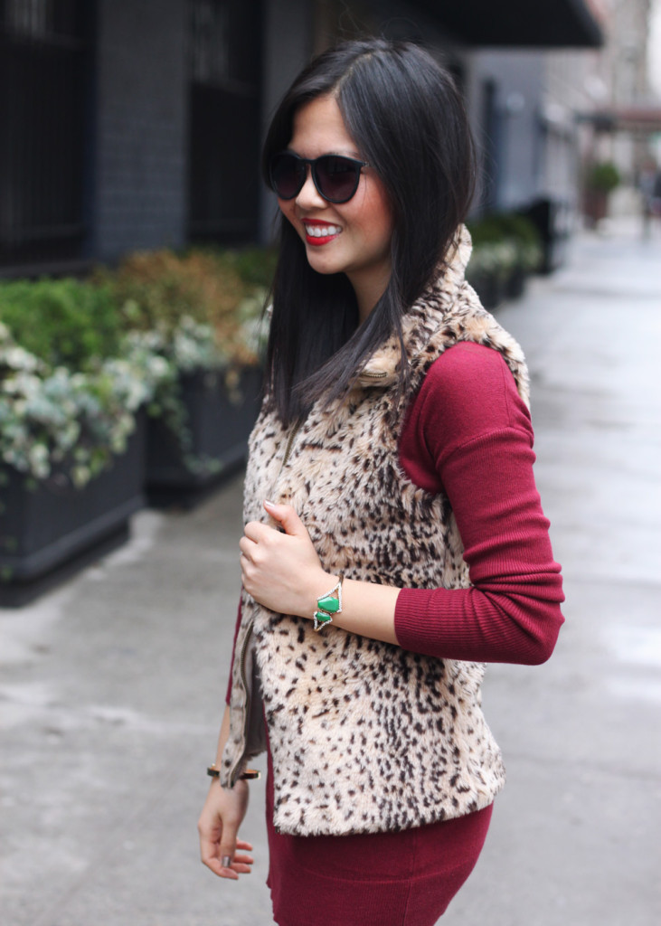 Burgundy and Faux Fur