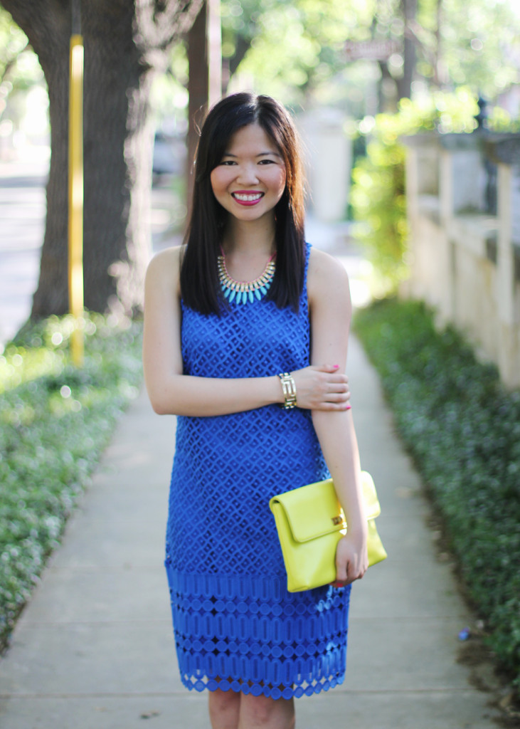 Bright Blue Lattice Dress