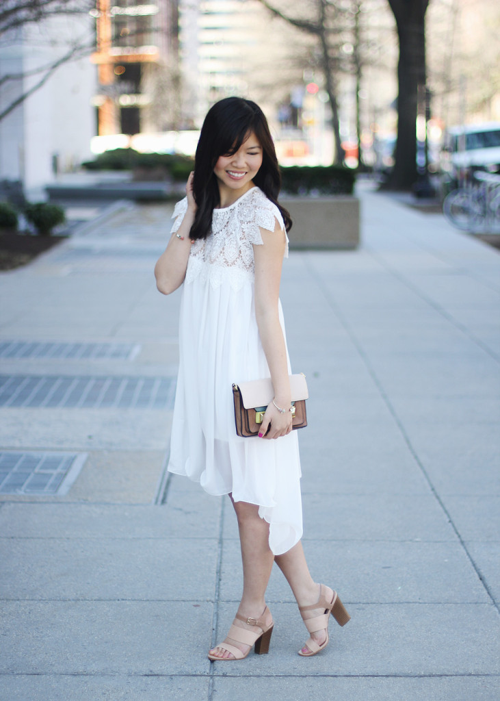 Flowy White Lace Dress