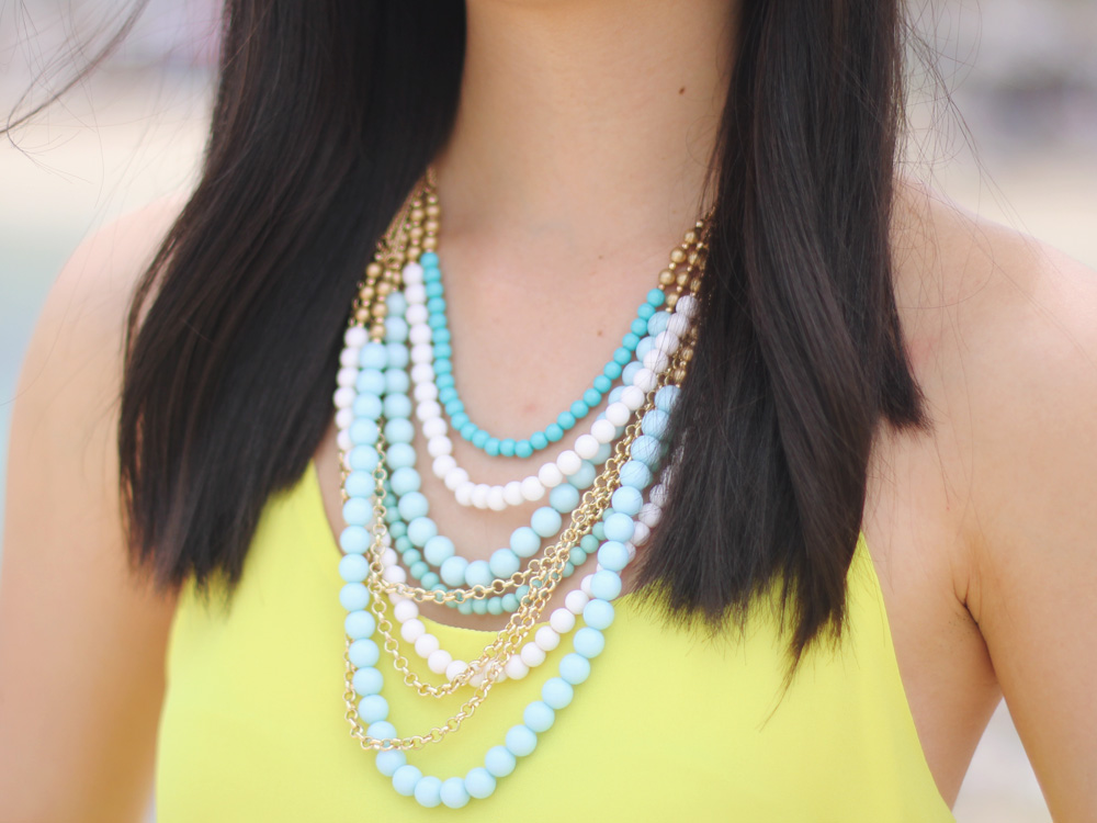 Turquoise Beaded Statement Necklace