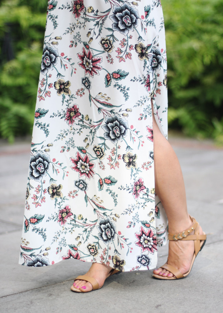 Floral Maxi Dress with Slit