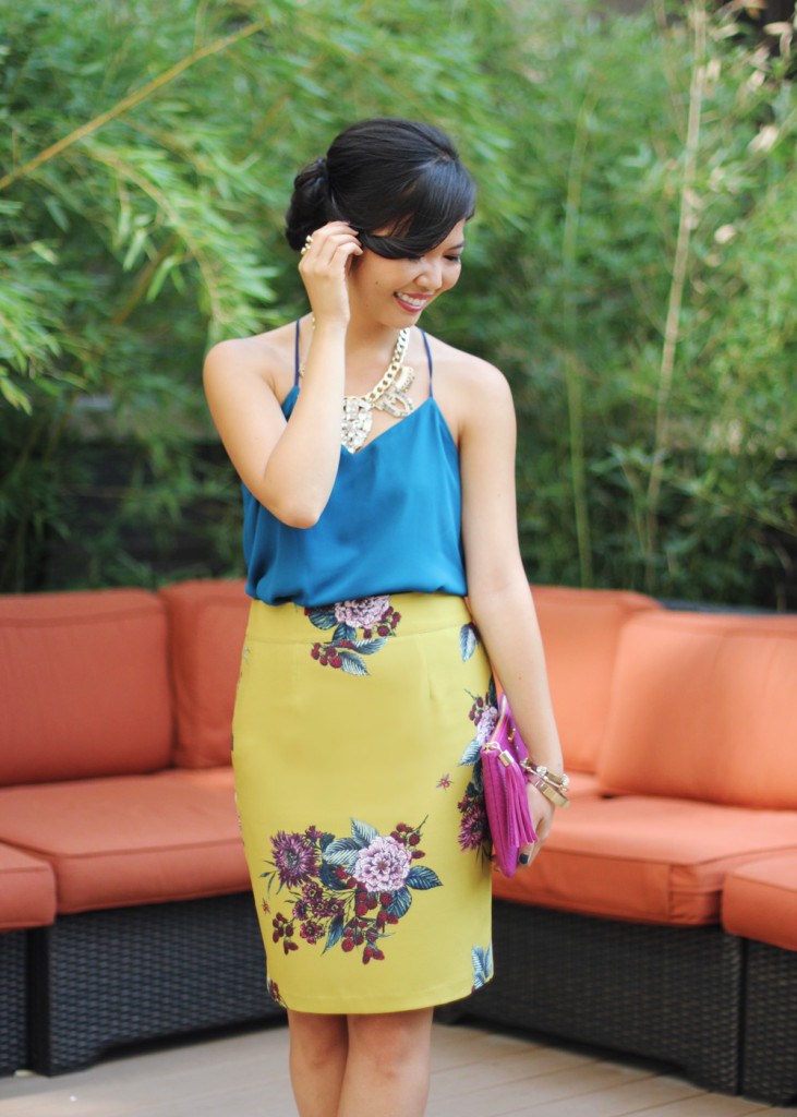 Jewel Toned Floral Skirt