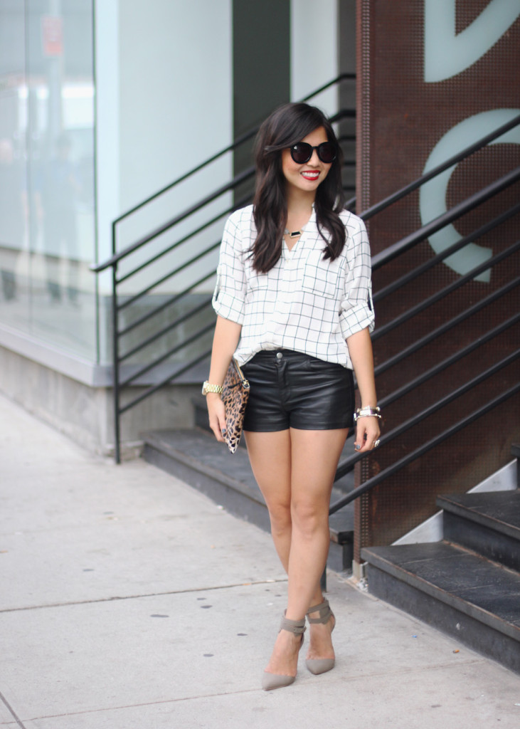 What to Wear with Leather shorts