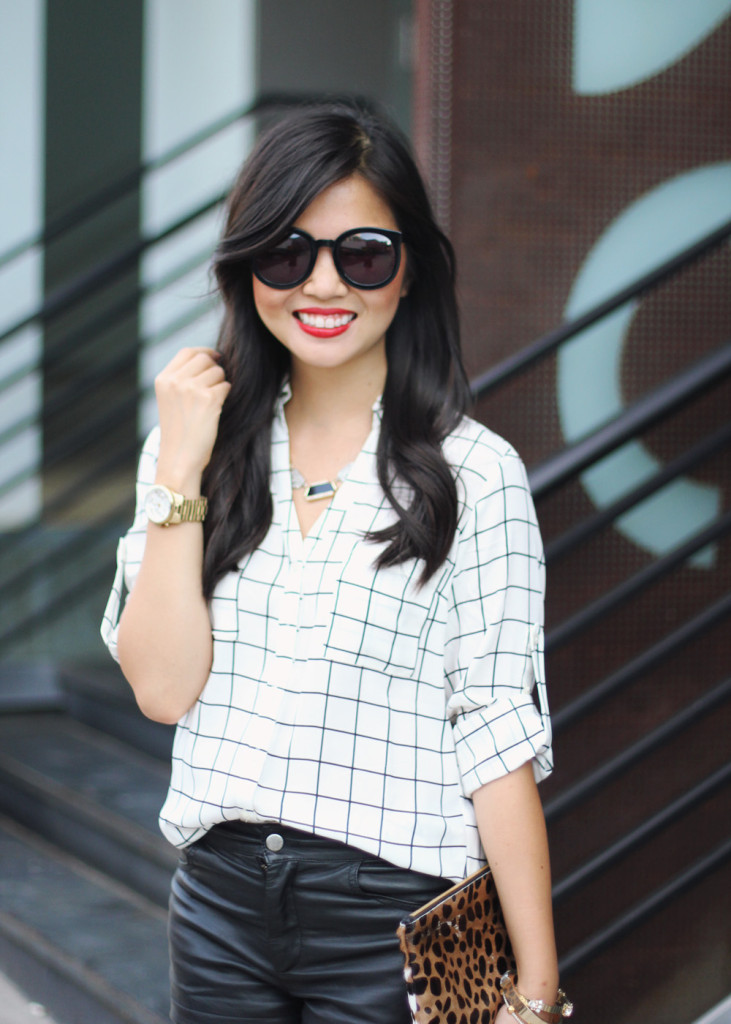 Black and White Outfit & Red Lips