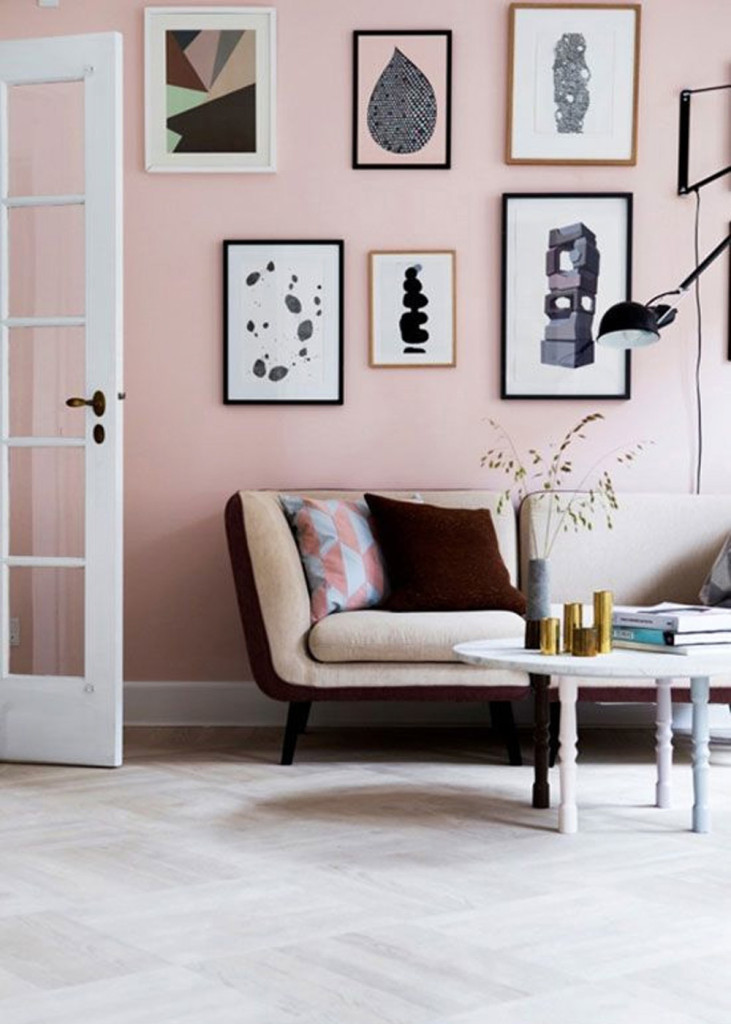 Pale Pink Gallery Wall