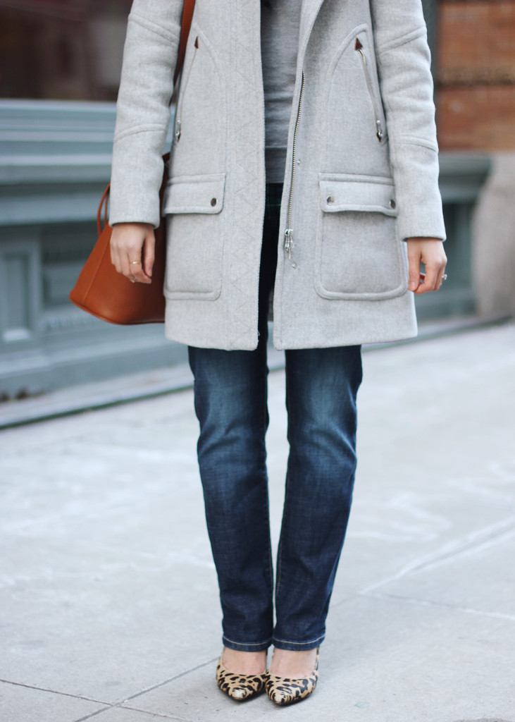 Skirt The Rules // J.Crew Chateau Parker Coat in Gray