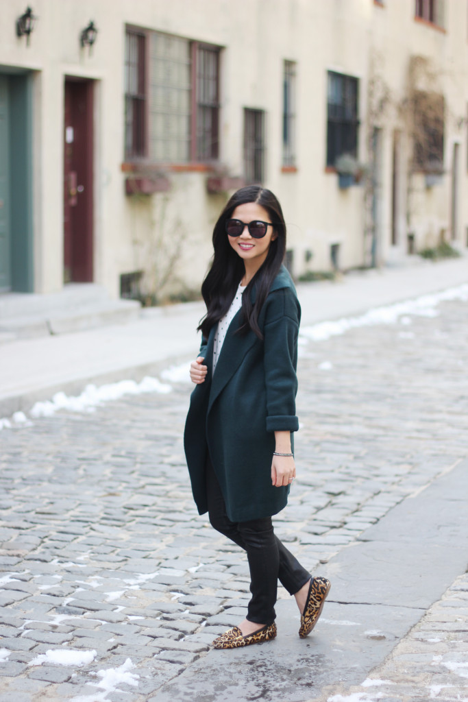 Forest Green Sweater Coat