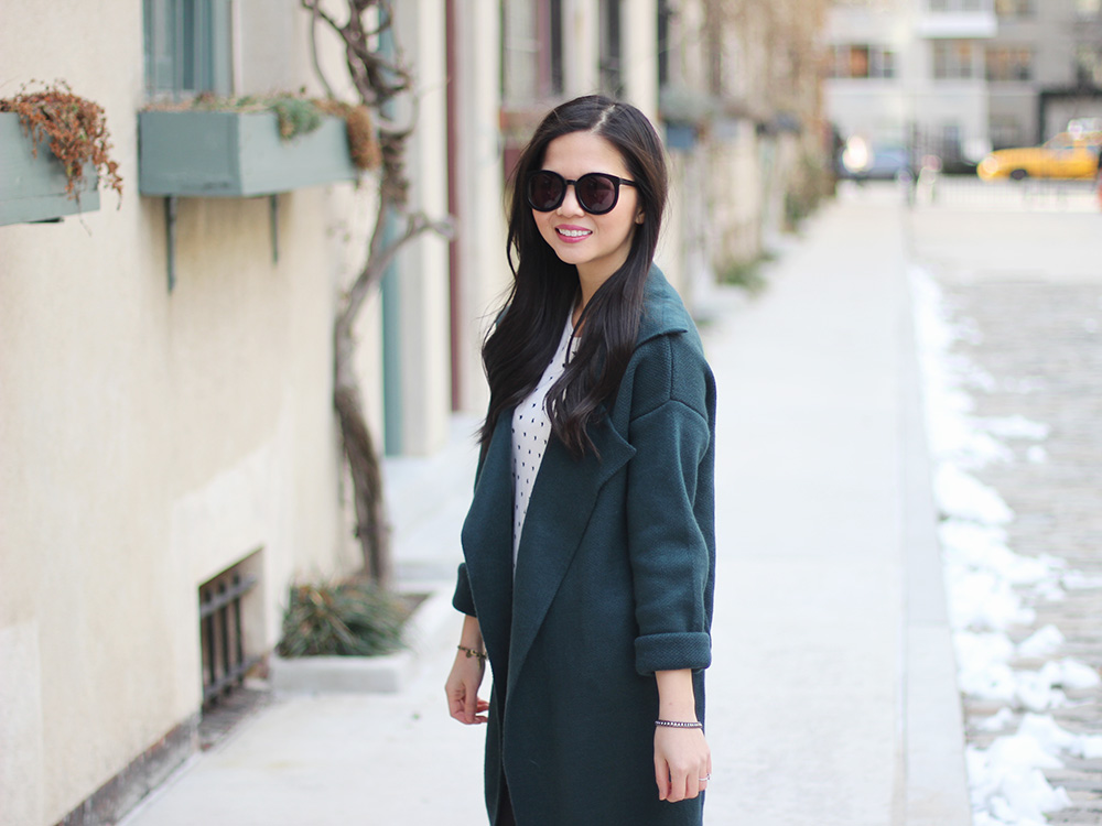 Forest Green Knit Coat
