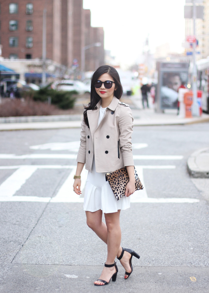 Skirt The Rules // Cropped Trench Coat & White Dress