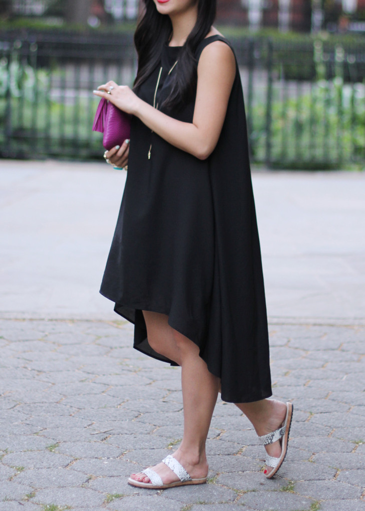 Skirt The Rules // Black Asymmetric Hem Dress