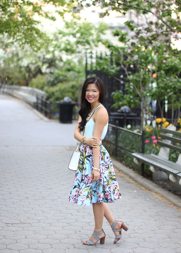 Skirt The Rules // Blue & Pink Floral Skirt