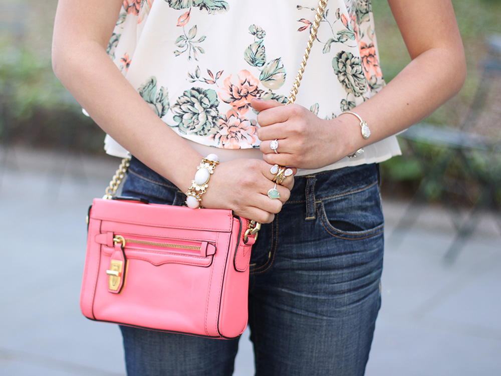 Skirt The Rules // Floral Crop Top & Skinny Jeans