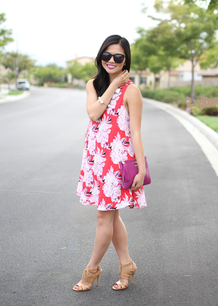 Skirt The Rules // Red Floral Summer Dress