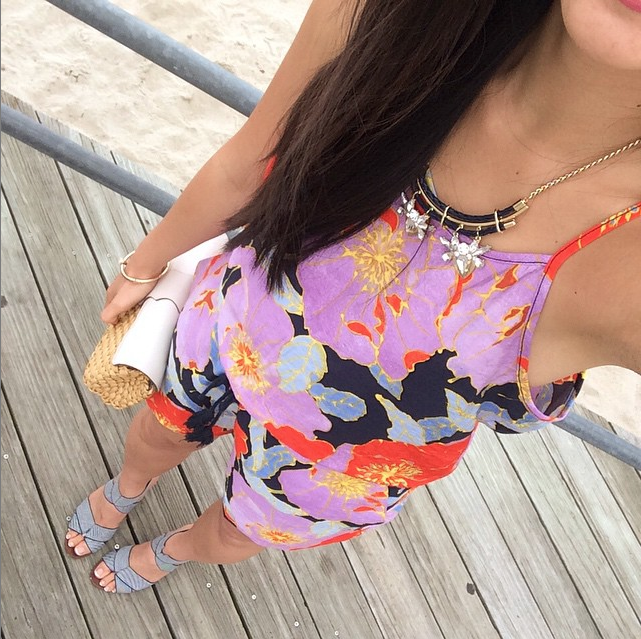 Skirt The Rules // Bright Floral Romper