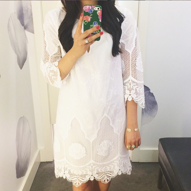 Skirt The Rules // White Long Sleeve Lace Dress