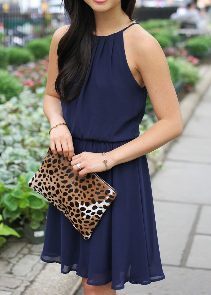 Skirt The Rules // Navy and Leopard Outfit