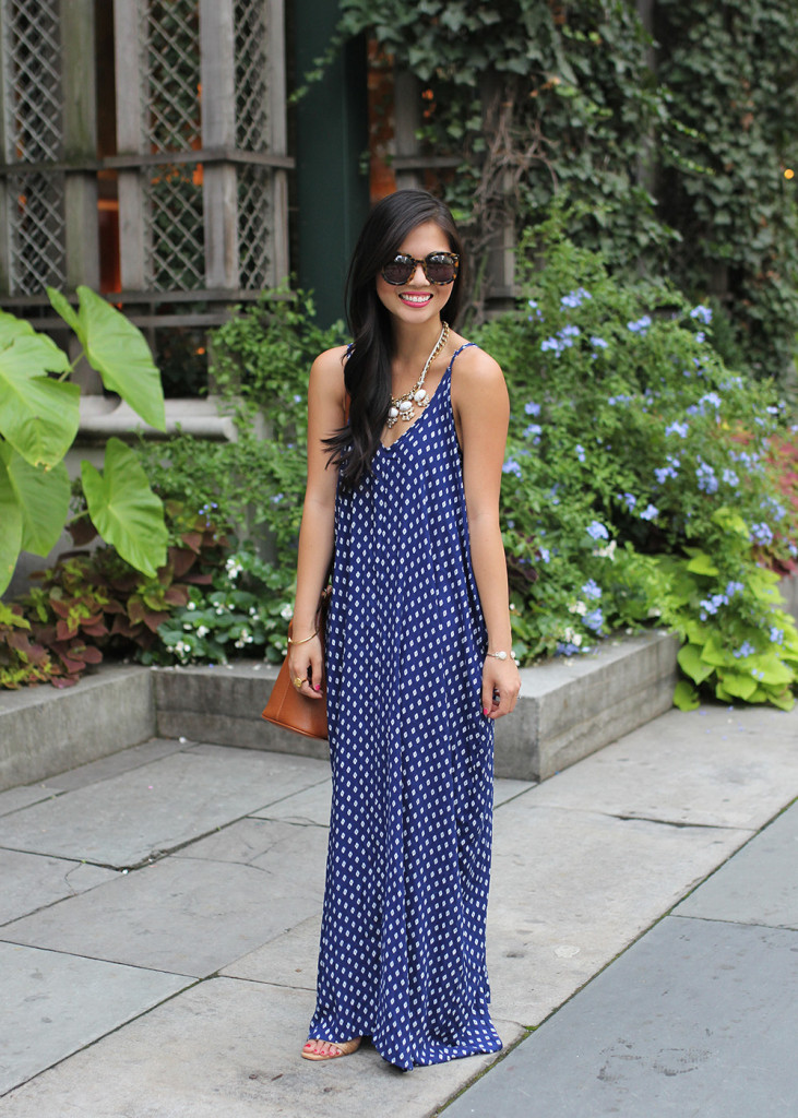 Skirt The Rules // Blue Printed Maxi Dress
