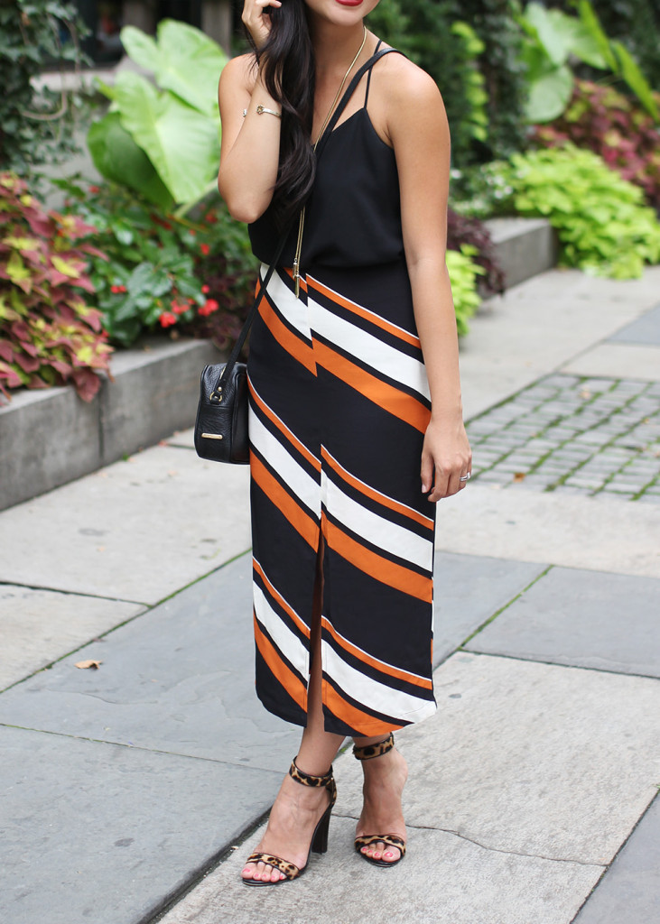 Skirt The Rules // Black & Orange Striped Skirt 
