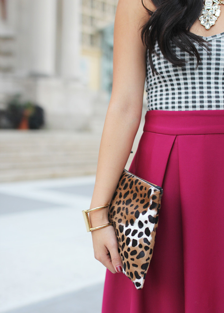 Skirt The Rules // Gingham & Leopard Mixed Prints