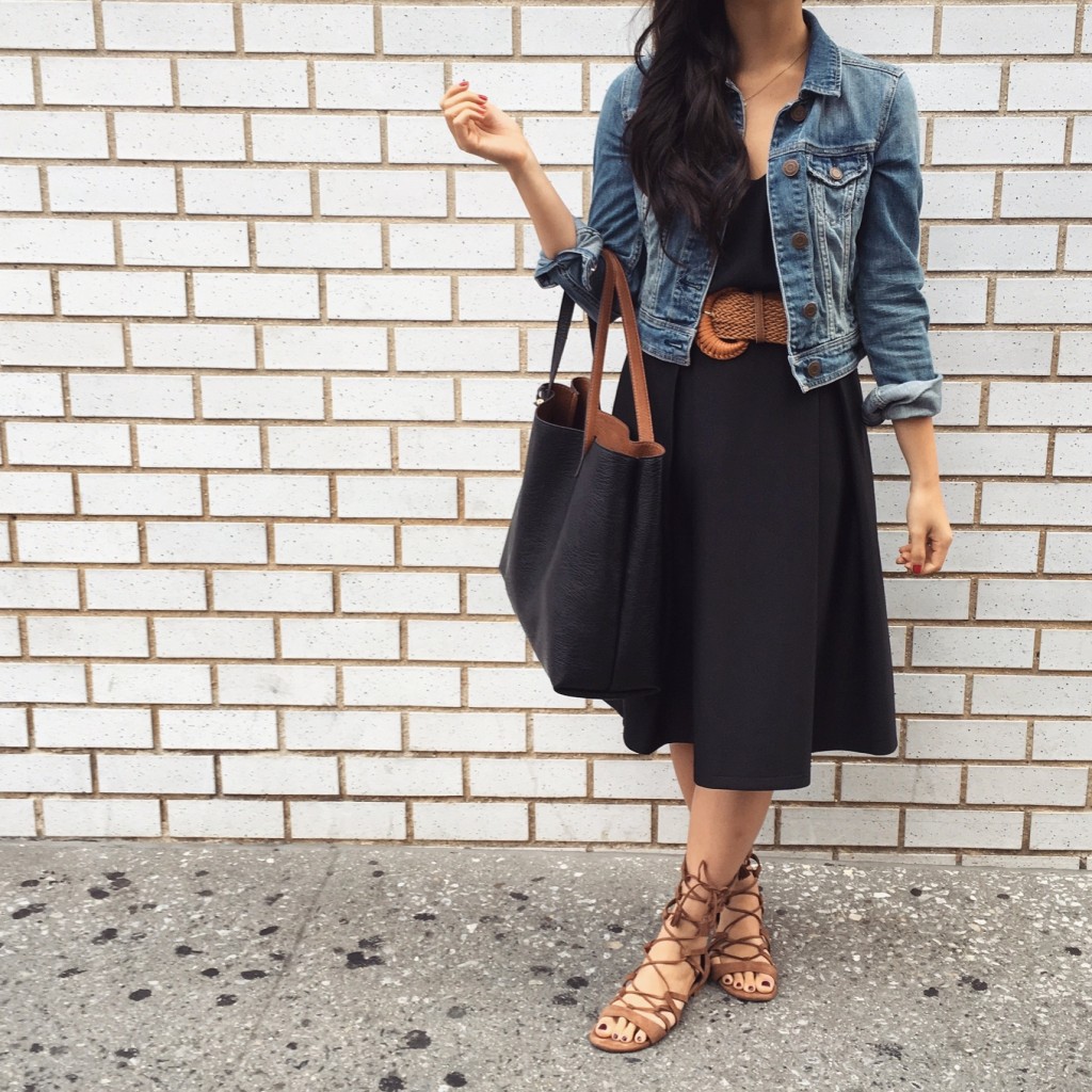 Skirt The Rules // Black and Denim Outfit