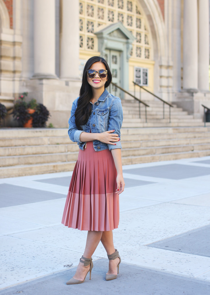 Skirt The Rules // Pink Pleated Skirt