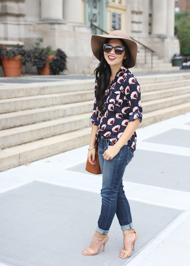 Skirt The Rules // Fall Floral Blouse