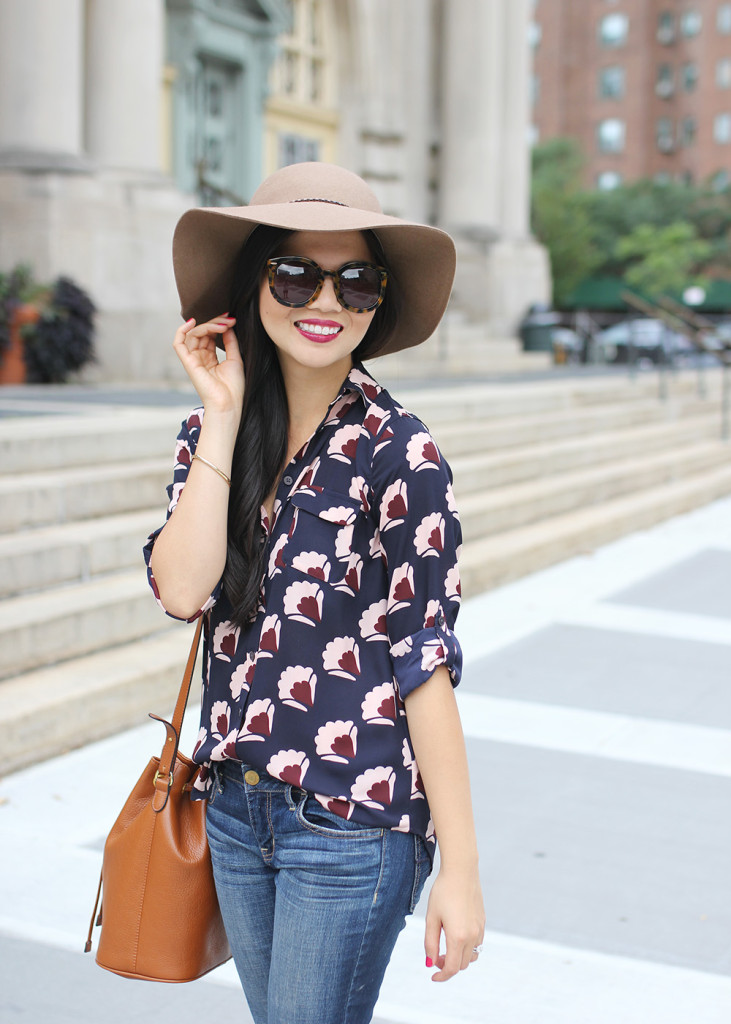 Skirt The Rules // Fall Floral Blouse