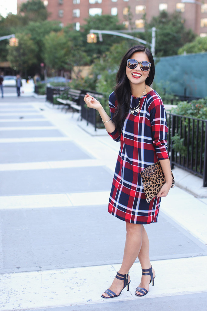 Skirt The Rules // Red & Navy Plaid Dress