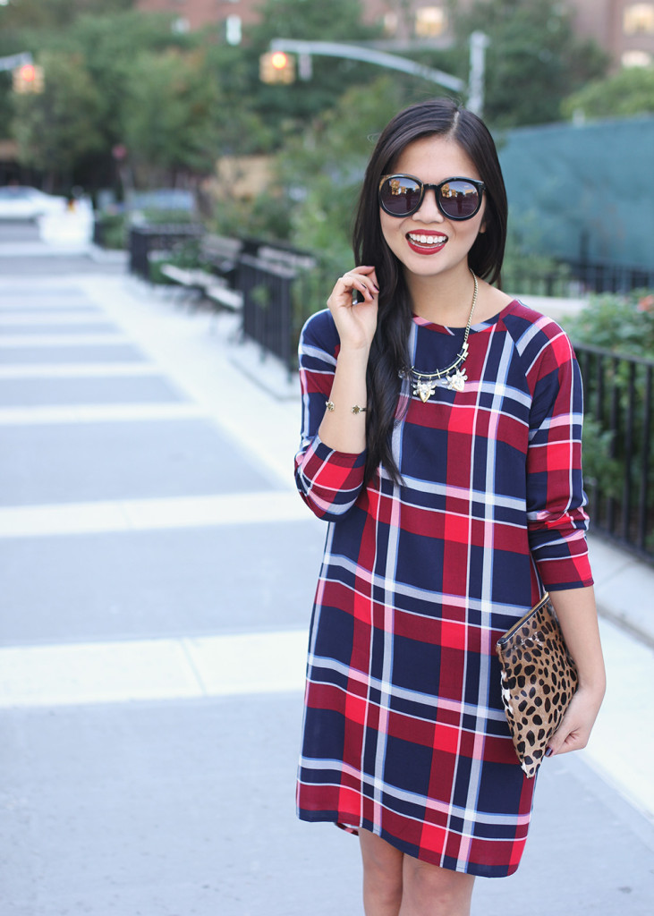 Skirt The Rules // Red & Navy Plaid Dress