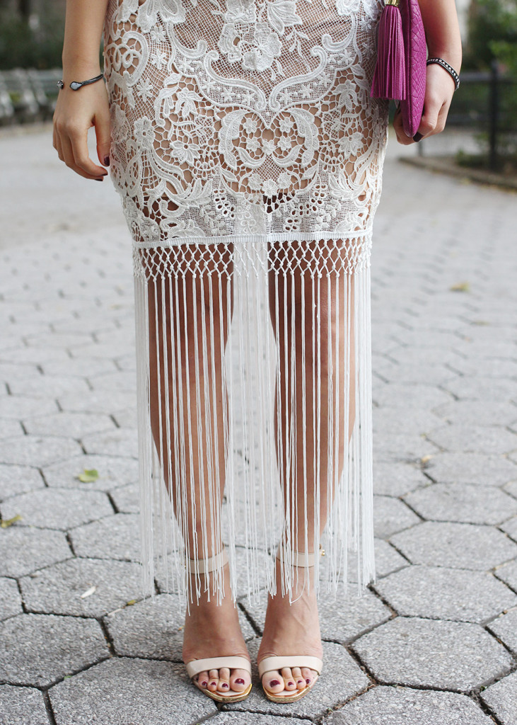 Skirt The Rules // White Lace & Fringe Skirt