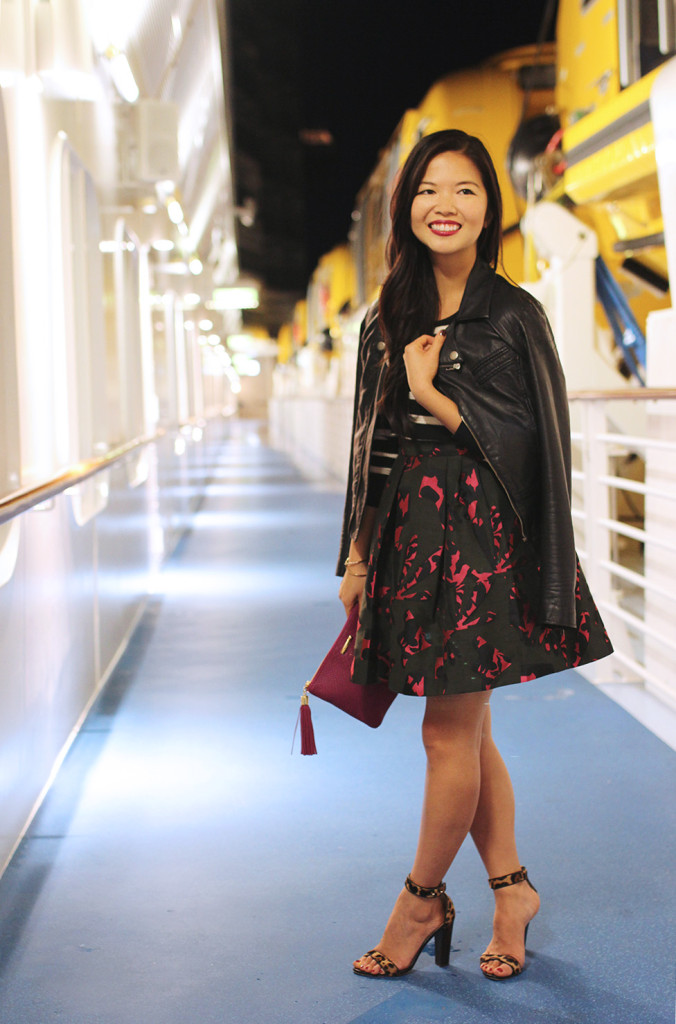 Skirt The Rules // Leather Jacket & Floral Skirt