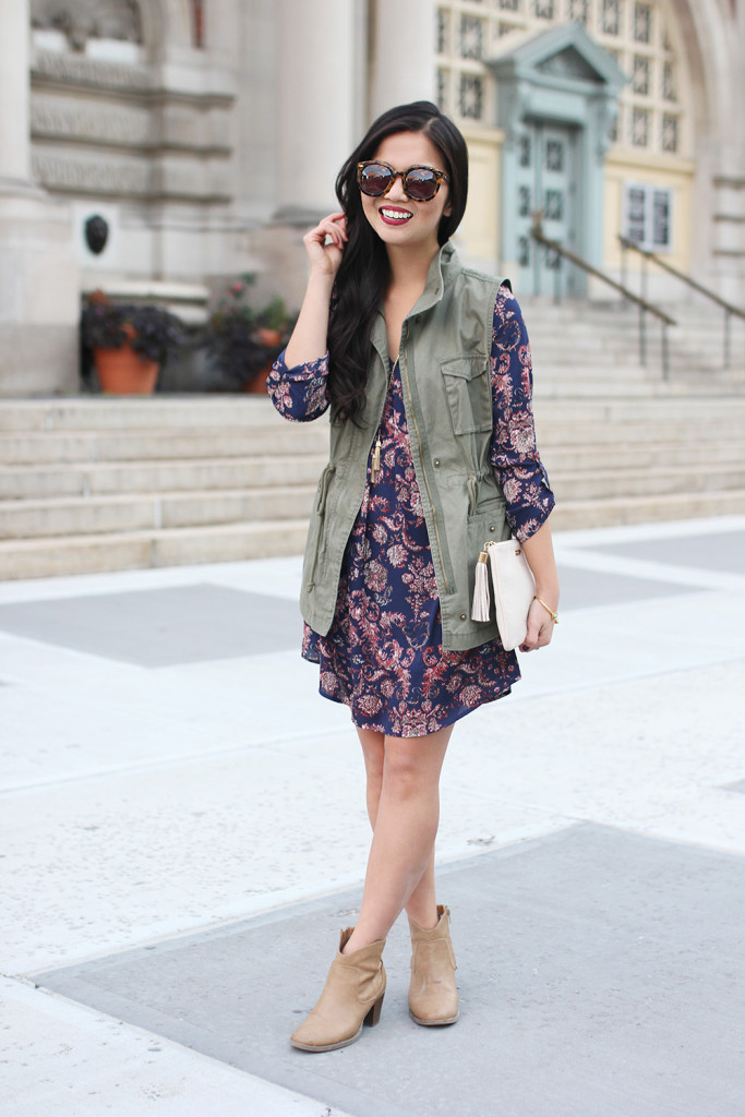 Skirt The Rules // Paisley Dress & Army Vest
