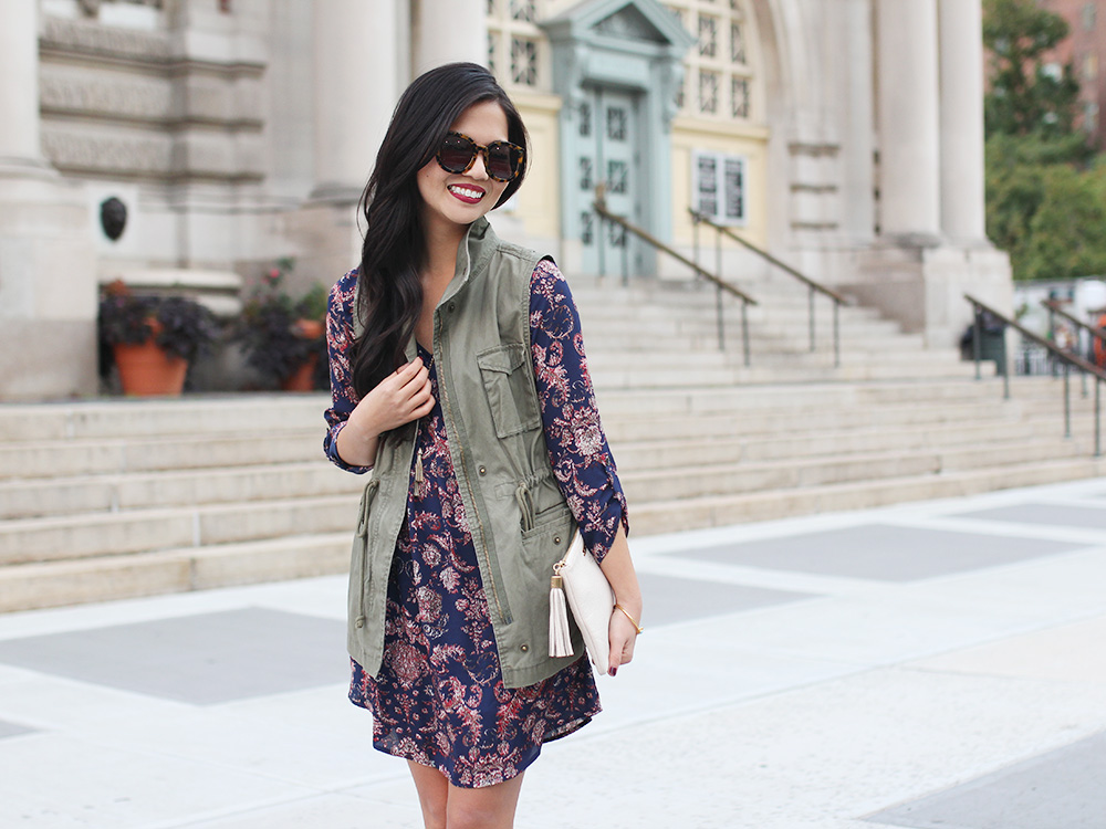 Skirt The Rules // Paisley Dress & Army Vest