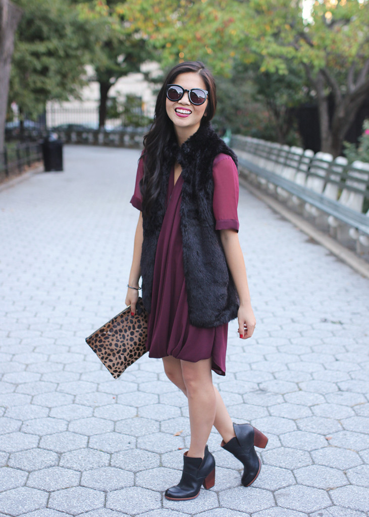 Skirt The Rules // Black, Burgundy and Leopard