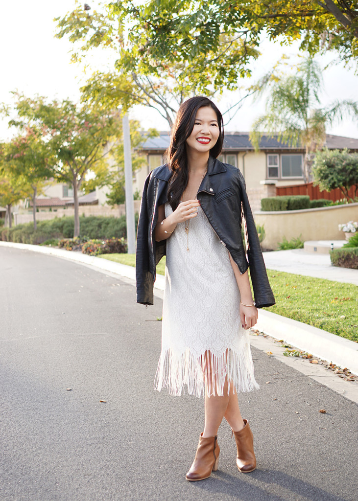 Skirt The Rules / Lace Dress with Fringe Trim