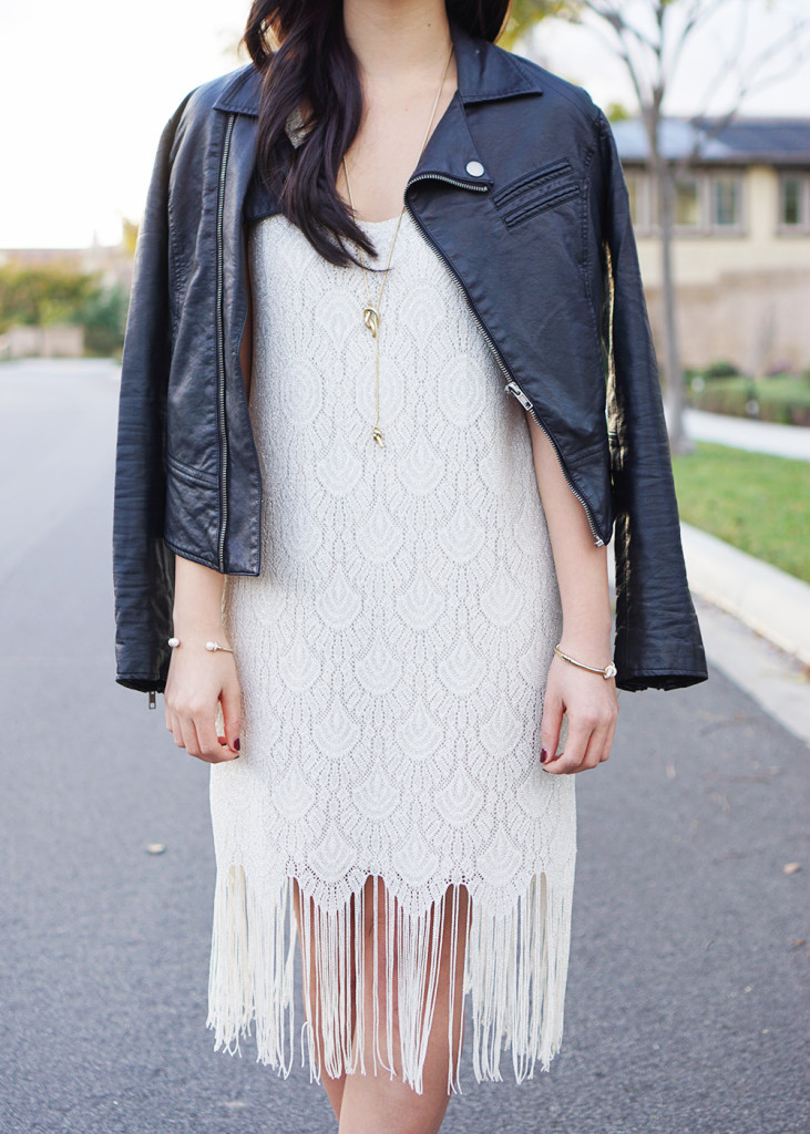 Skirt The Rules / Lace Dress with Fringe Trim