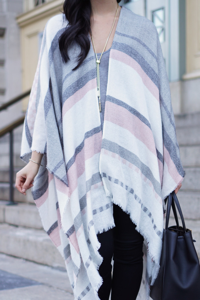 Skirt The Rules / Pastel Striped Poncho