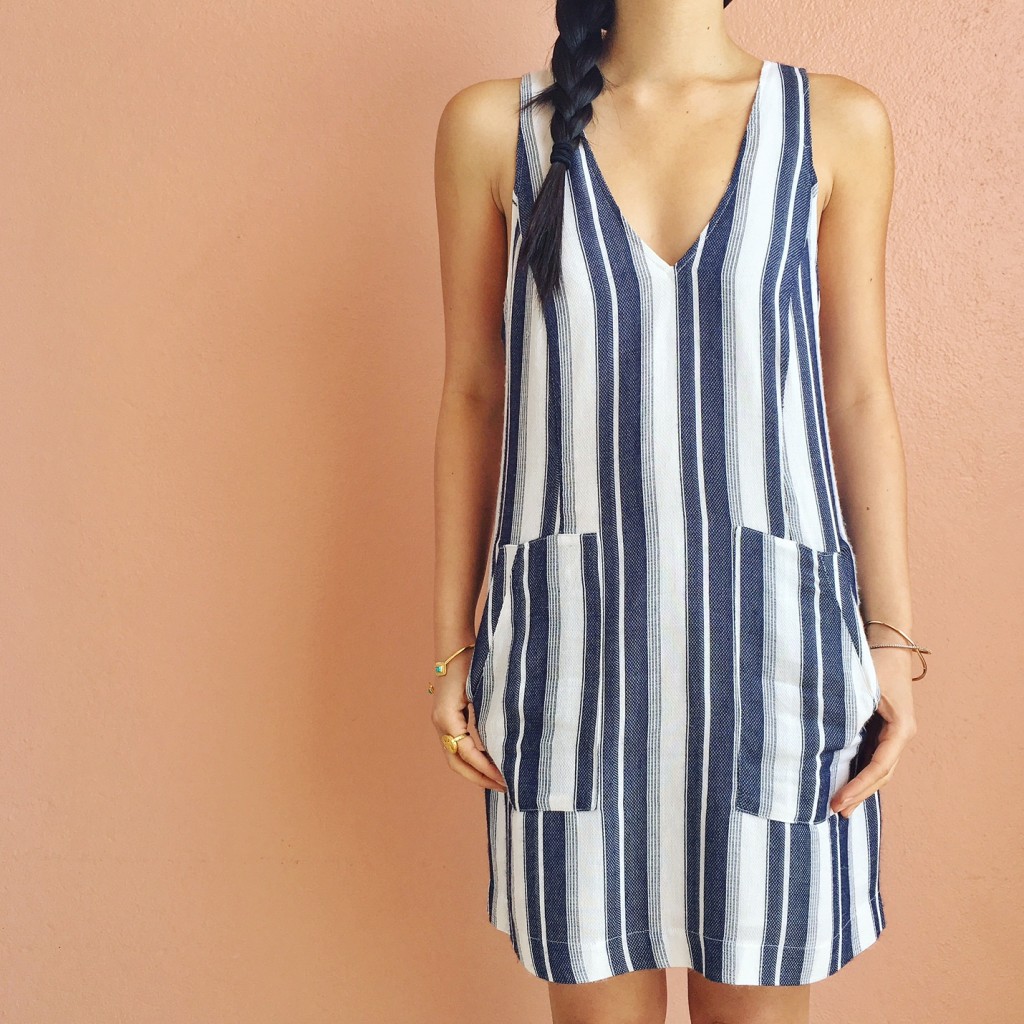 Skirt The Rules / Casual Striped Dress with Pockets