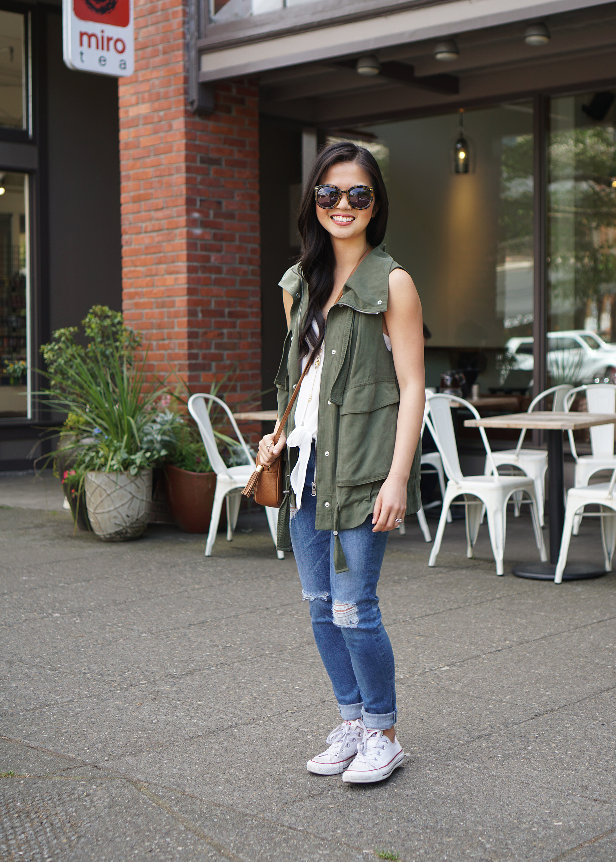 How To Style a Green Utility Vest