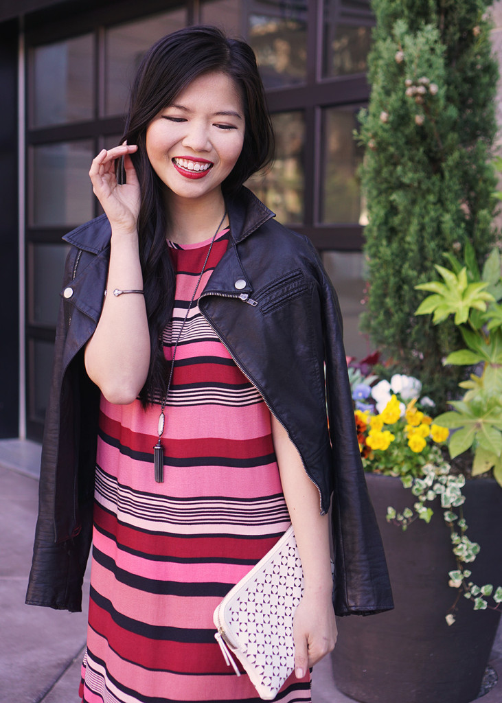 Skirt The Rules / Black & Red Striped Dress
