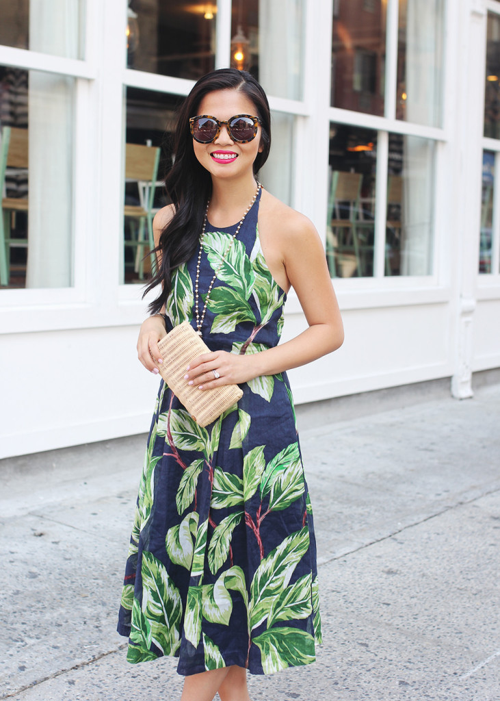 Skirt The Rules / Palm Leaf Print Dress