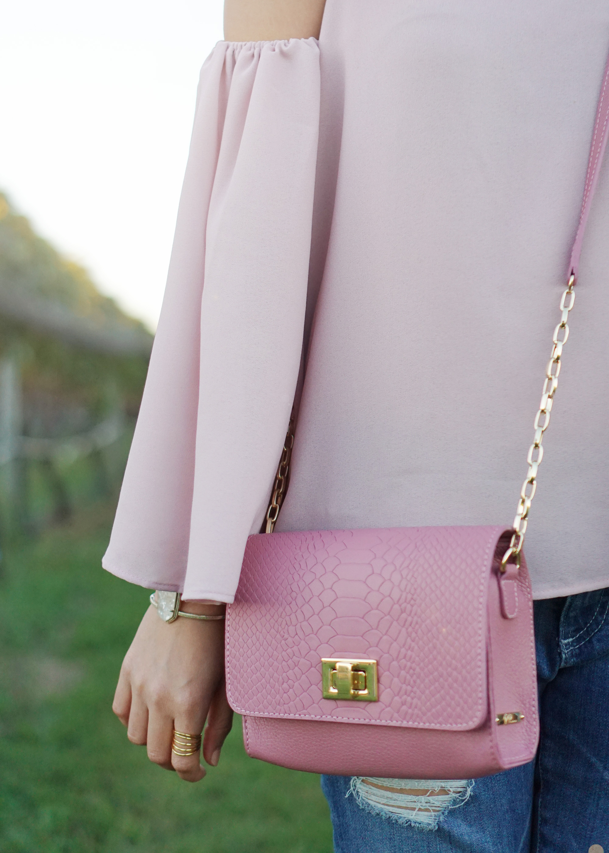 Rose Pink Crossbody Bag