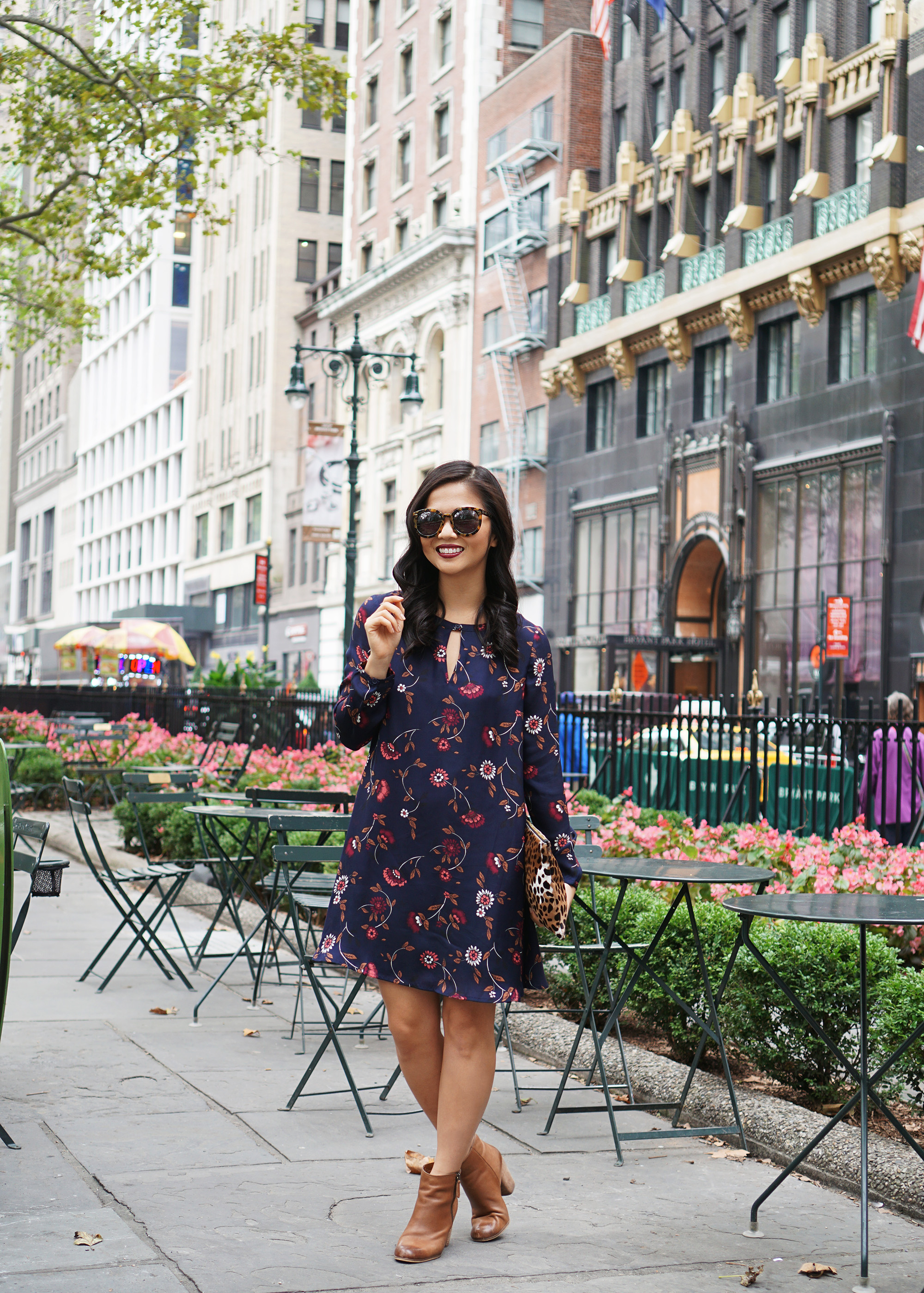Skirt The Rules / Fall Floral Swing Dress