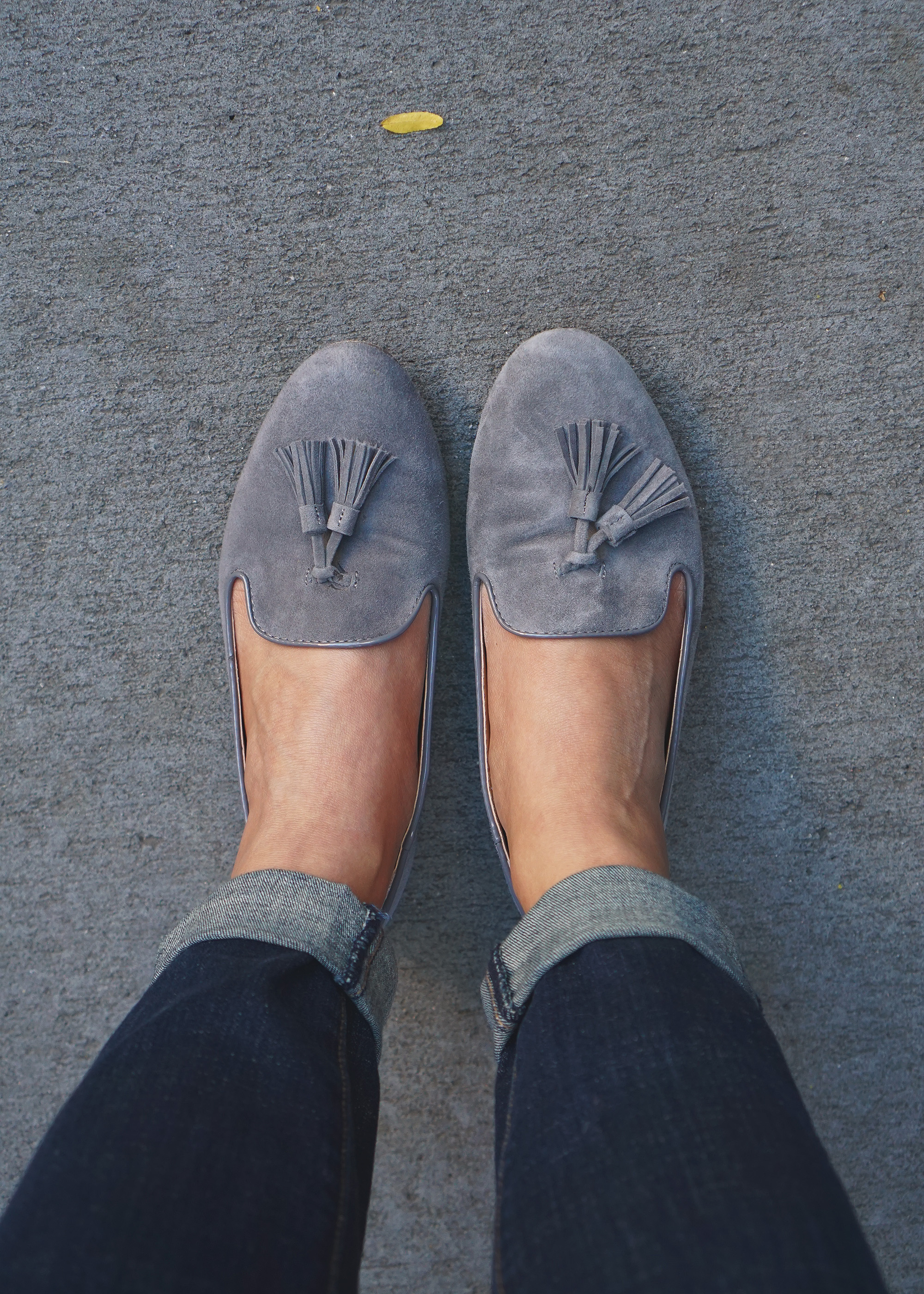 Fall 2016 Shoe Trends: Gray Suede Tassel Loafers