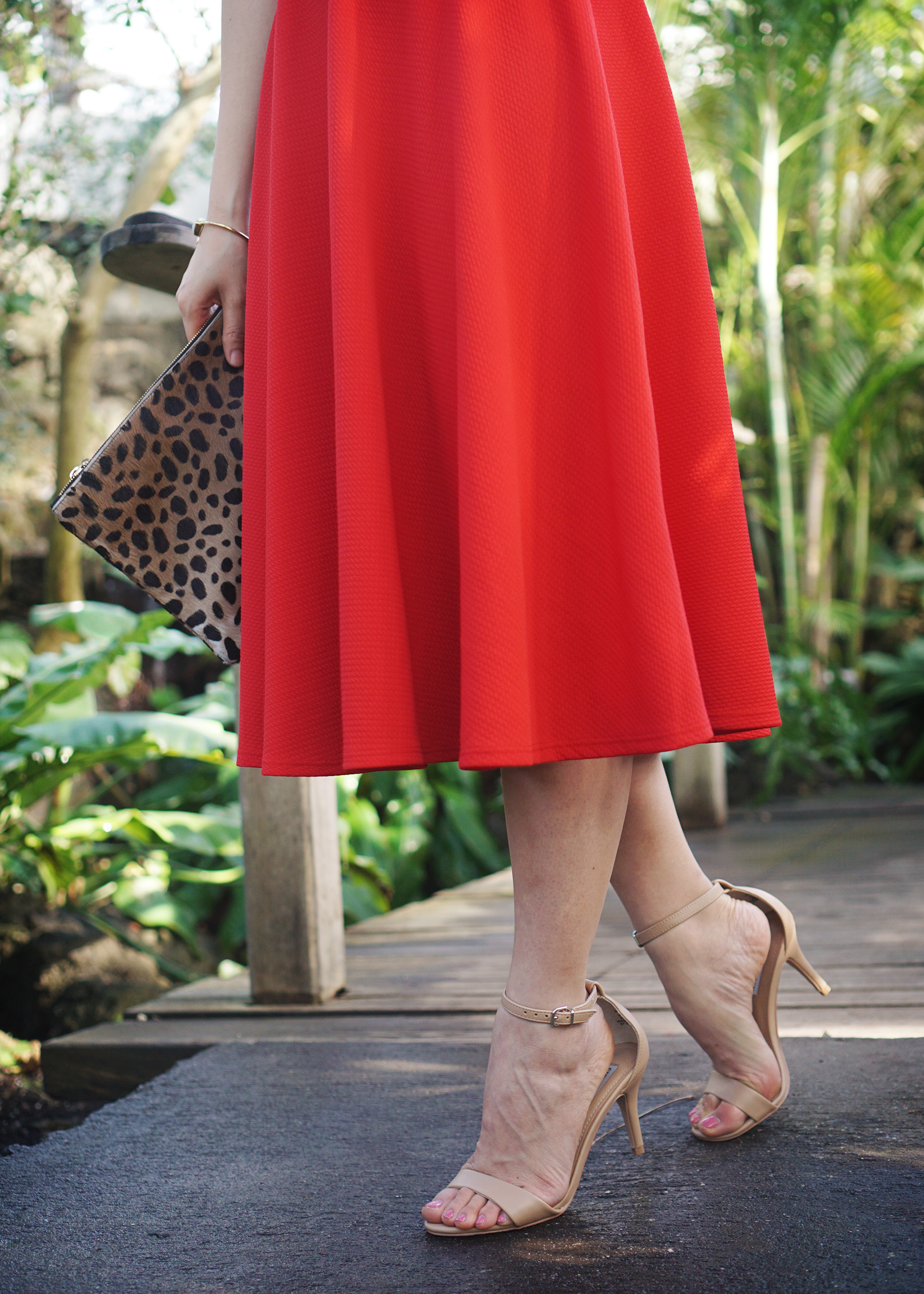 Skirt The Rules / Red Strappy Cutout Dress